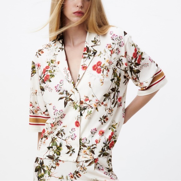 Zara Floral Print Blouse - Picture 1 of 4